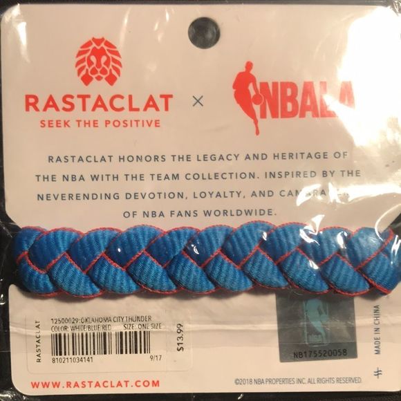 LAST ONE! NBA Thunder OKC Rastaclat BNIP NBA LAB - Picture 3 of 5
